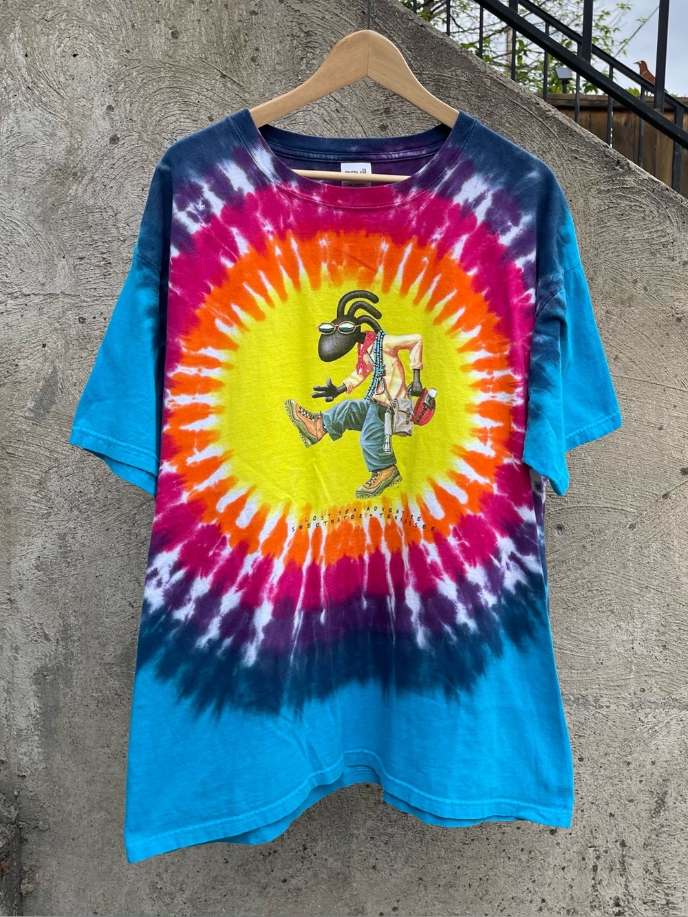 Rainbow tie dye kokopelli t shirt size XL